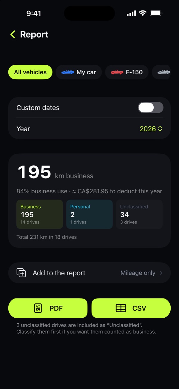 Tax-ready reports in a tap